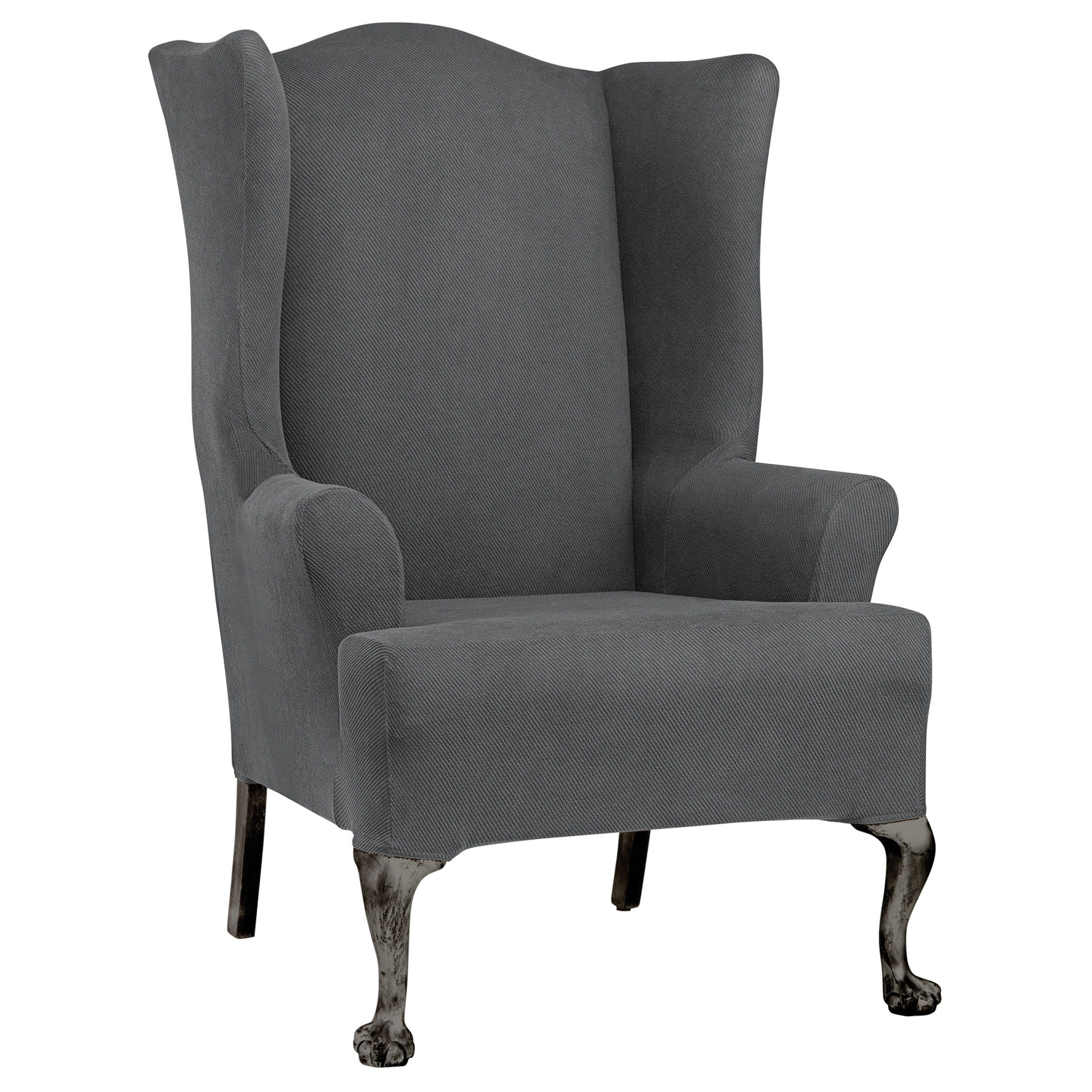Shop Sure Fit Simple Stretch Twill Wing Chair Slipcover