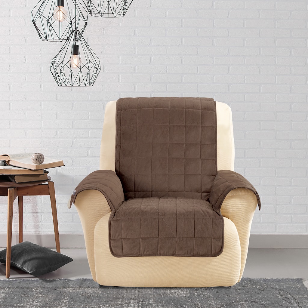 Sure Fit Soft Suede Pet Cover Wing Chair/ Recliner Slipcover