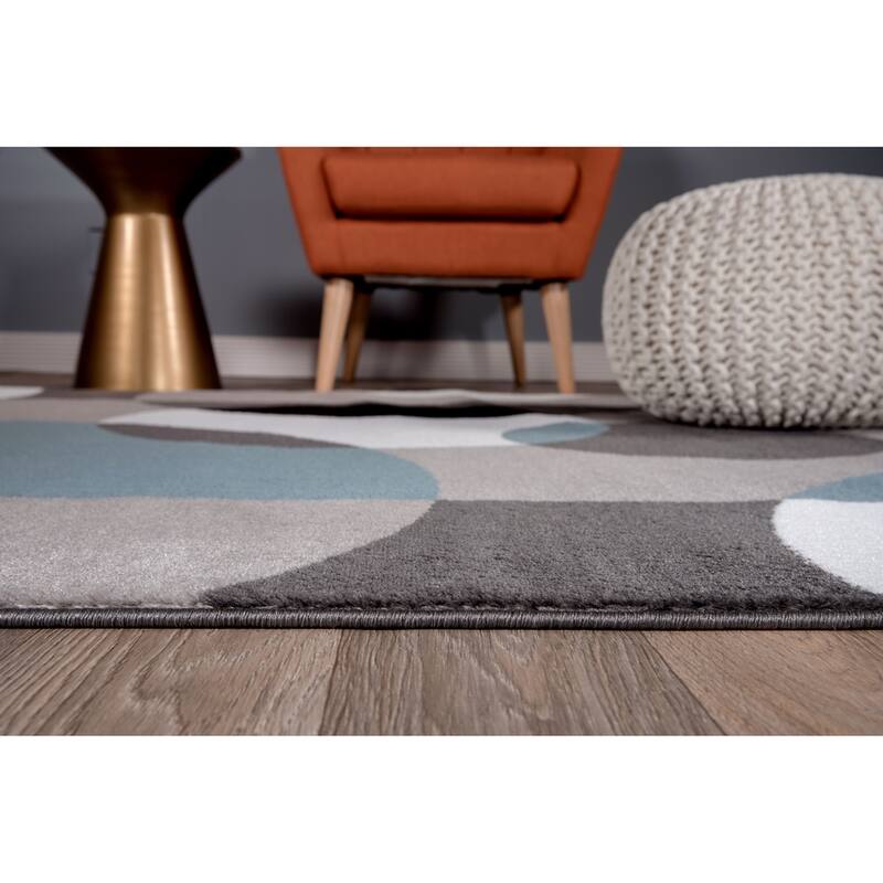 World Rug Gallery Modern Multicolored Geometric Area Rug