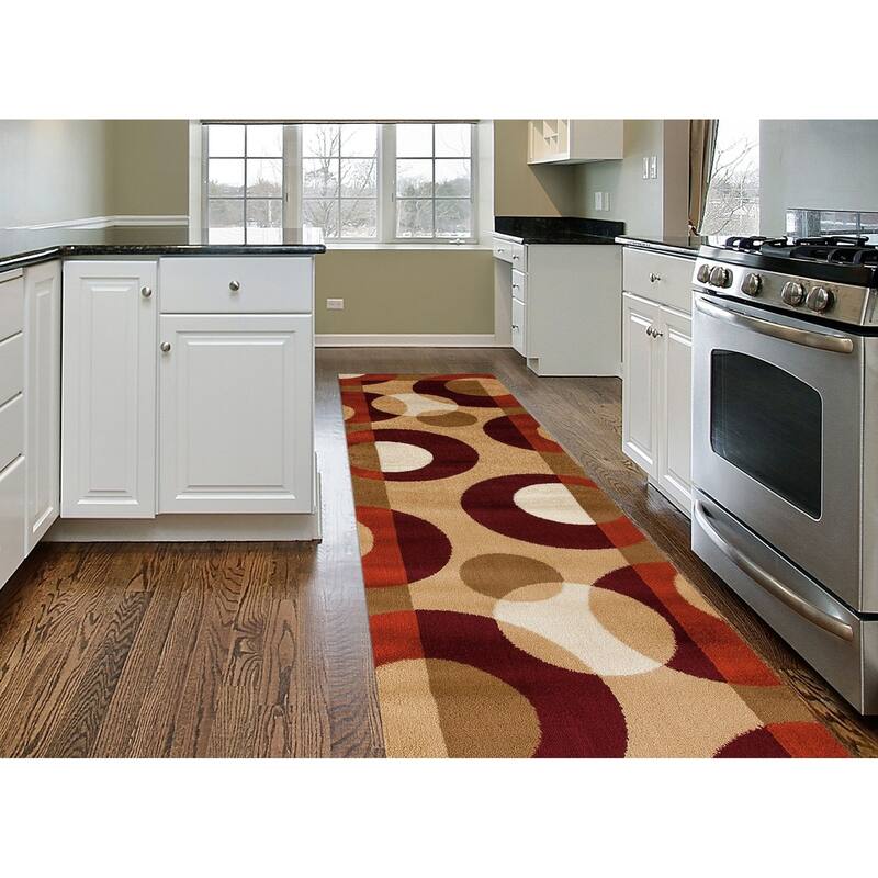 World Rug Gallery Modern Multicolored Geometric Area Rug - 2' x 7'2" runner - Multi