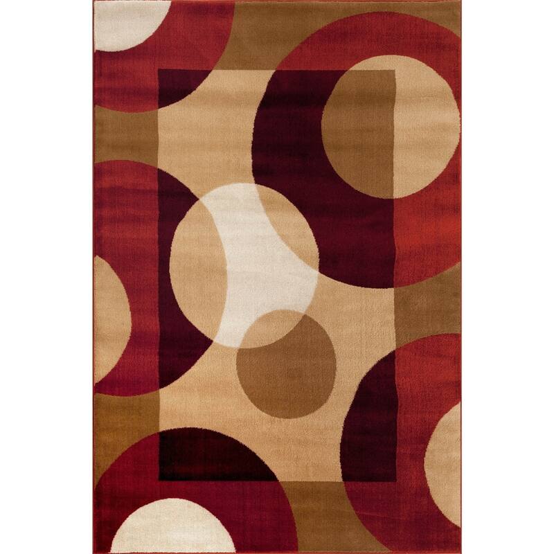 World Rug Gallery Modern Multicolored Geometric Area Rug - 2' x 3' - Multi