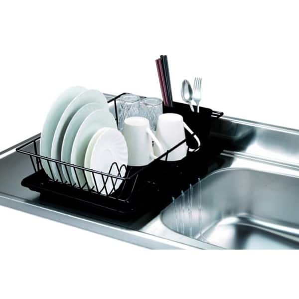 Cheer Collection Sink Drying Rack - Over The Sink Retractable Sink Strainer  and Drainer