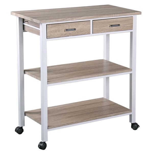 Home Basics 2 drawer Kitchen Cart