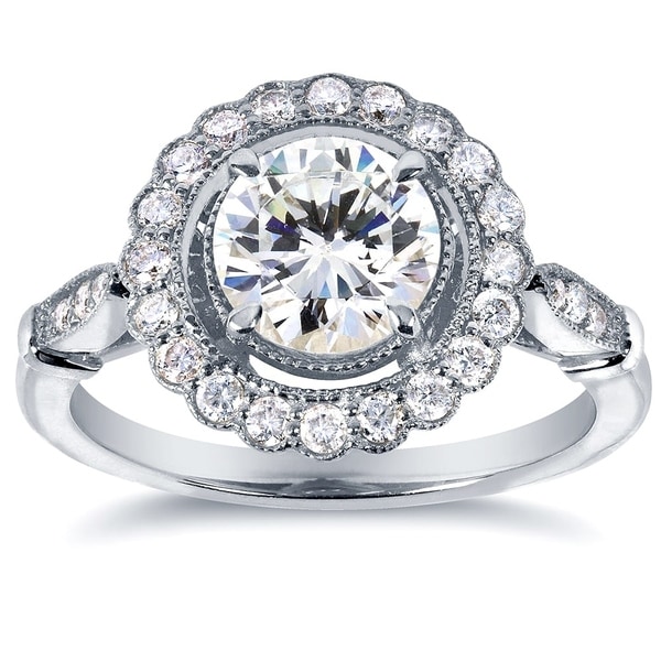 Shop Annello by Kobelli 14k White Gold 1 1/3ct TGW Moissanite and
