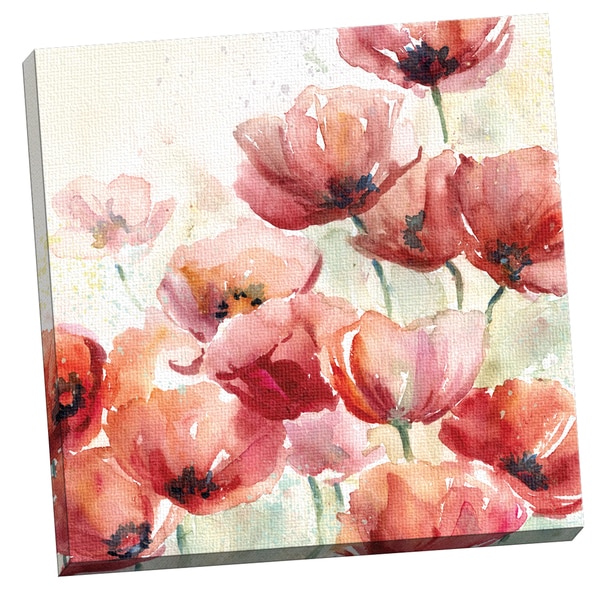 Portfolio Canvas Decor Poppy Field by E. Franklin 24x24, Framed and Stretched, Ready to Hang