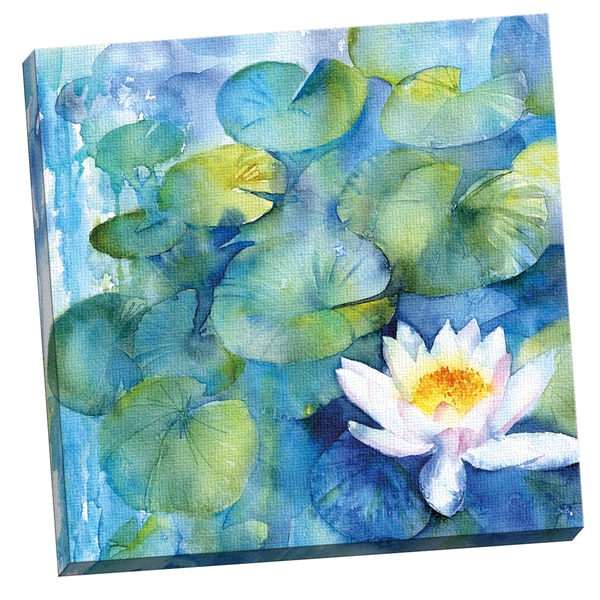 Portfolio Canvas Decor Large Water Lily Watercolor I by Rachel McNaughton 24x24, Ready to Hang