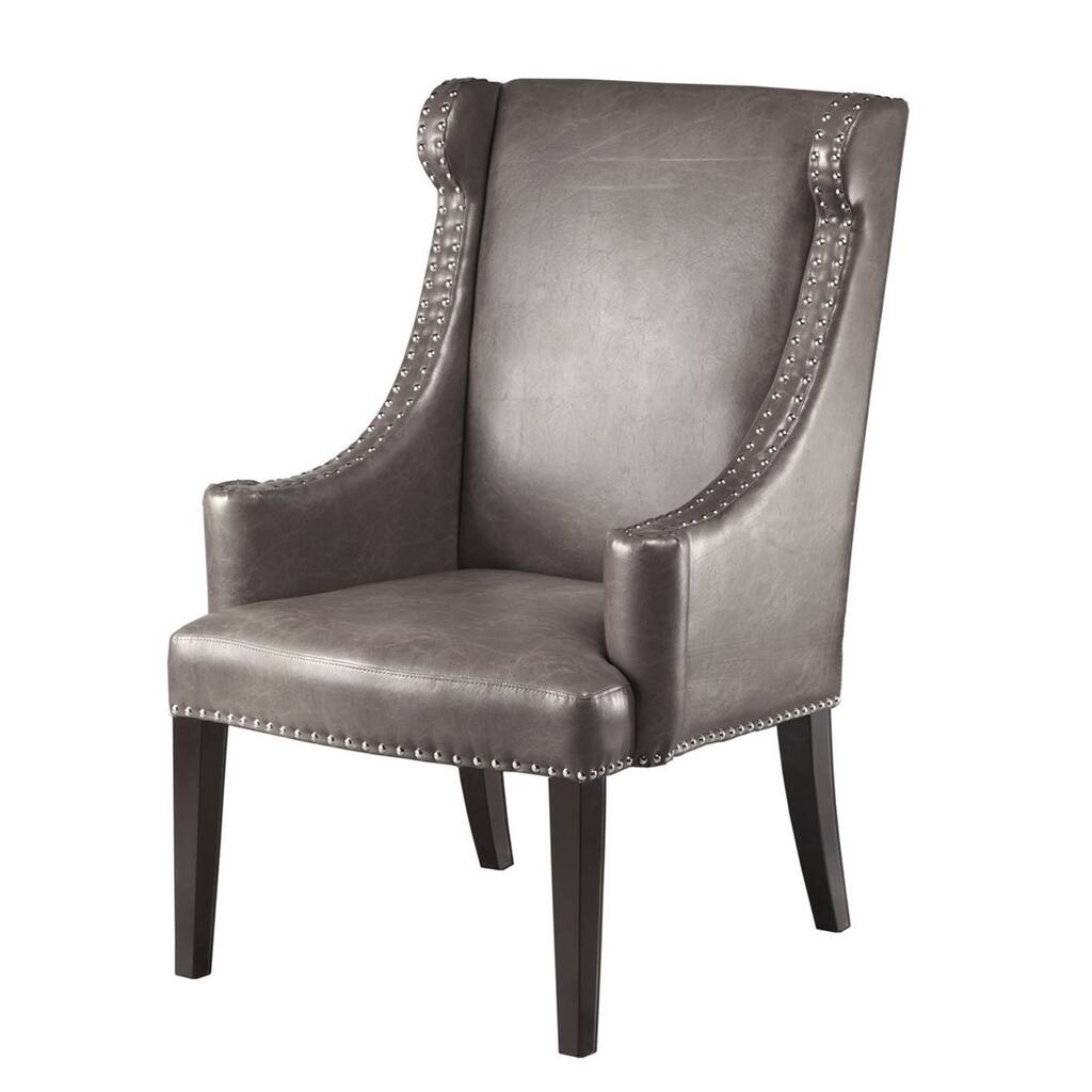 Marcel Faux Leather High Back Wing Chair
