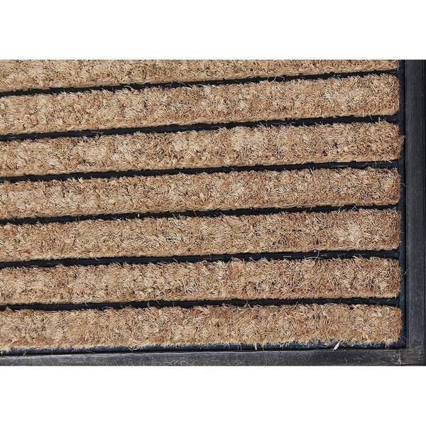 Shop Rubber And Coir Molded Hand Finished Large Double Door Mat