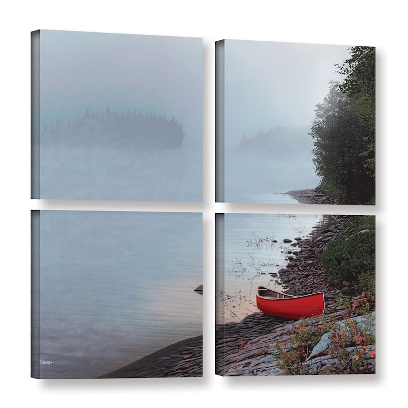 ArtWall Ken Kirsh 'Smoke On The Water' 4 Piece Gallery-wrapped Canvas Square Set