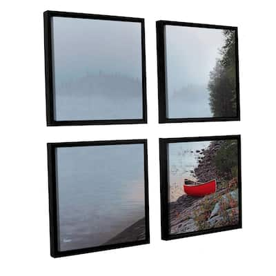 ArtWall Ken Kirsh 'Smoke On The Water' 4 Piece Floater Framed Canvas Square Set - Multi