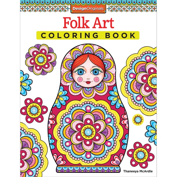 Design Originals Folk Art Coloring Book