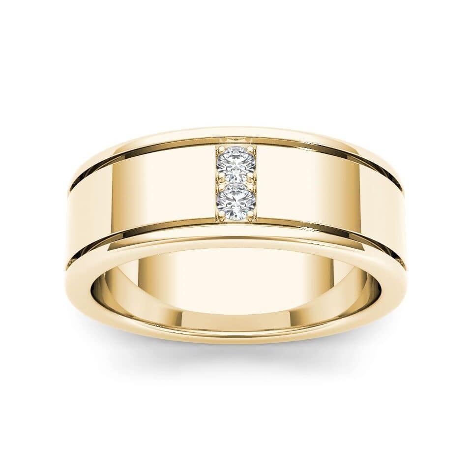 De Couer 14k Yellow Gold 1/2ct TDW Diamond Men's Classic Wedding Band