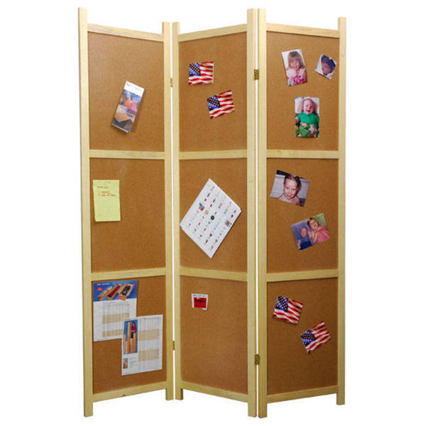Handmade Cork Bulletin Board Room Divider