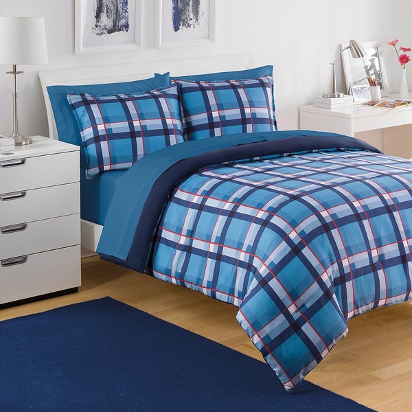 IZOD Par Plaid 3-piece Comforter Set