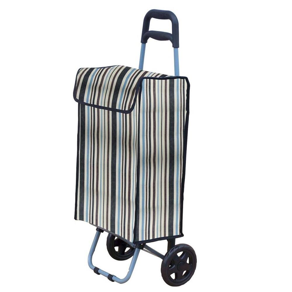 Home Basics Striped Shopping Cart