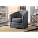 preview thumbnail 1 of 3, Baxton Studio Porter Contemporary Grey Fabric Upholstered Swivel Tub Chair