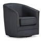 preview thumbnail 3 of 3, Baxton Studio Porter Contemporary Grey Fabric Upholstered Swivel Tub Chair