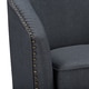 preview thumbnail 5 of 3, Baxton Studio Porter Contemporary Grey Fabric Upholstered Swivel Tub Chair