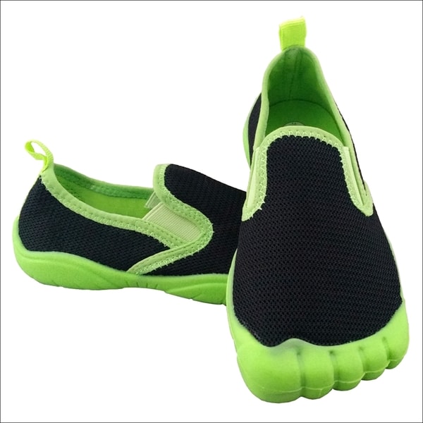 Boys' Twin Gore Mesh Black / Lime Water Shoes - Free Shipping On Orders ...