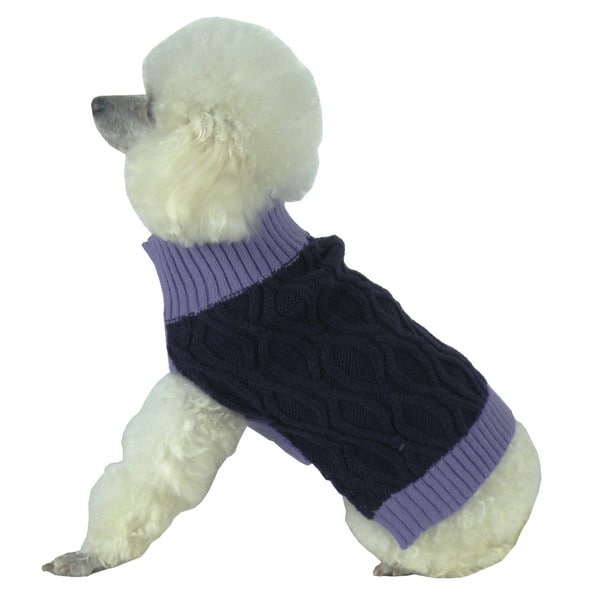 purple dog sweater