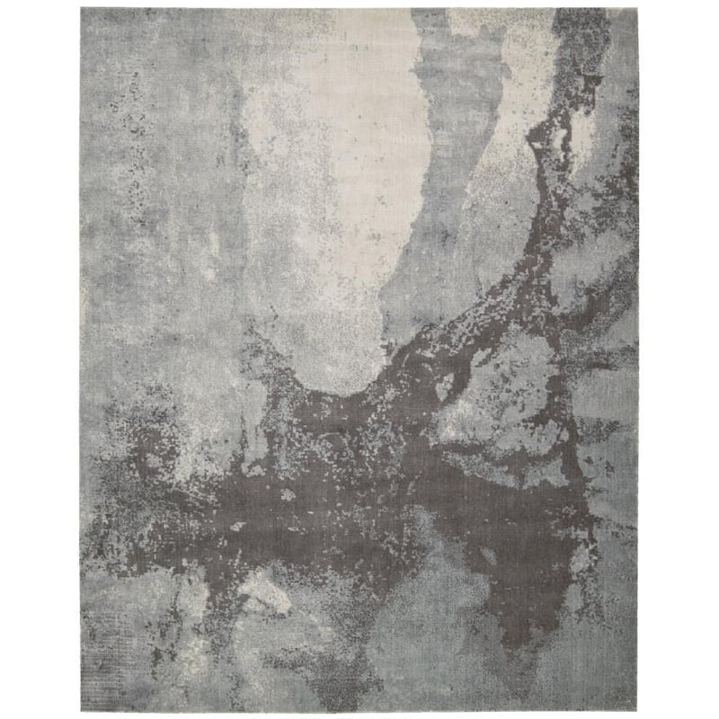 Nourison Twilight TWI07 Area Rug - Grey - 8' 6" x 11' 6" - Rectangle