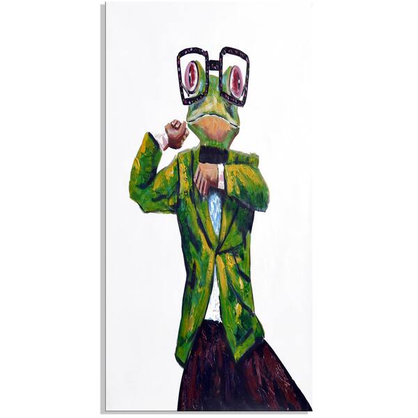 Design Art 'Froggy Looking Sharp' 40 x 20 Canvas Art Print - Overstock ...