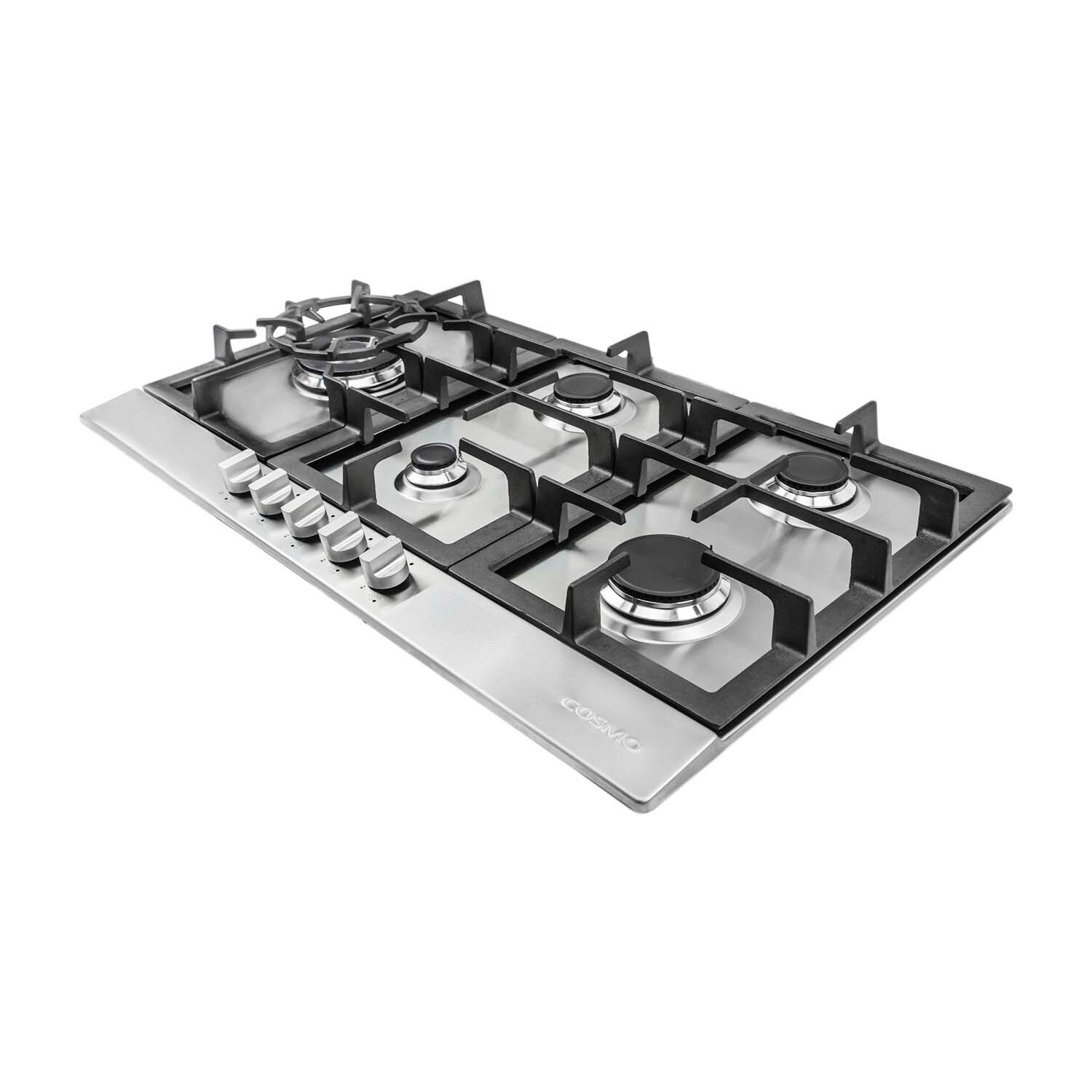 Shop Cosmo 850sltx E 30 Inch Stainless Steel Gas Cooktop 5 Sealed