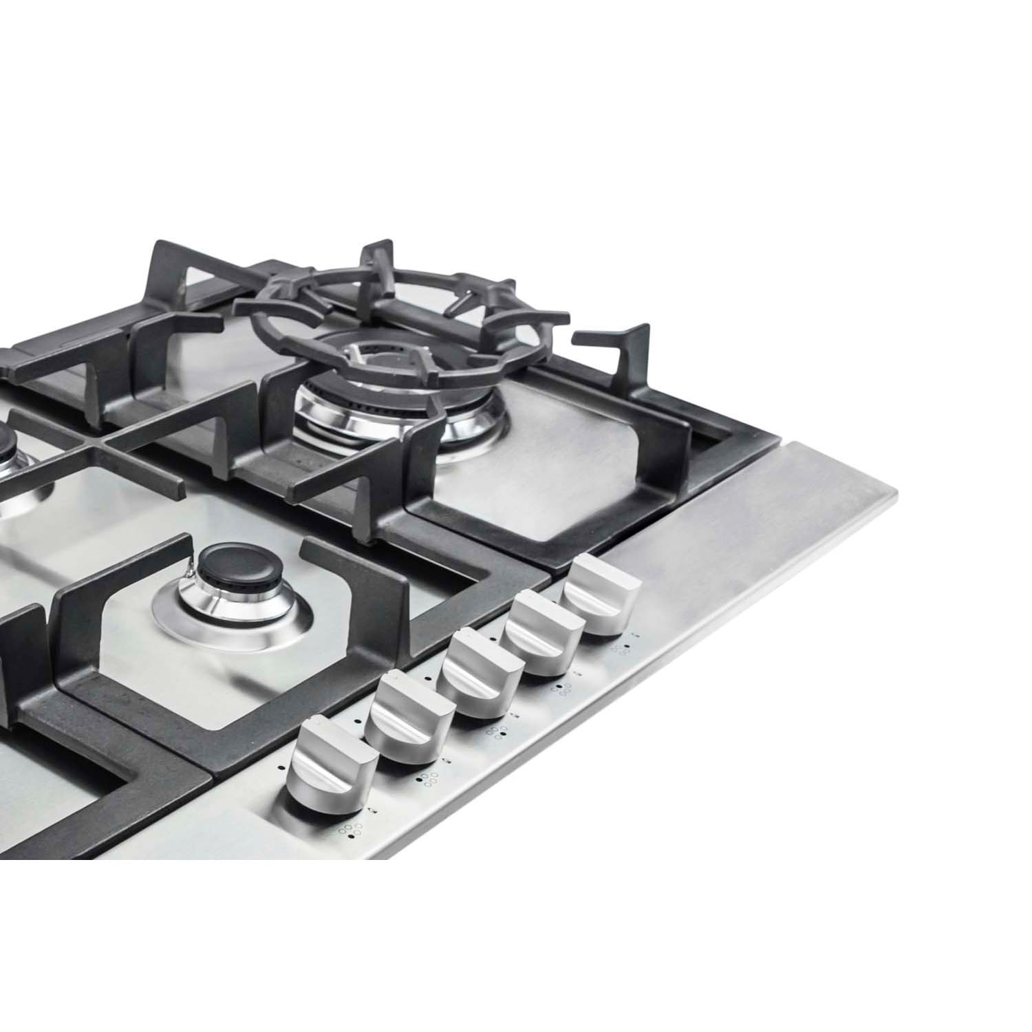 Cosmo 850sltx E 30 Inch Stainless Steel Gas Cooktop 5 Sealed 30 Inch Stainless Steel Gas Cooktop