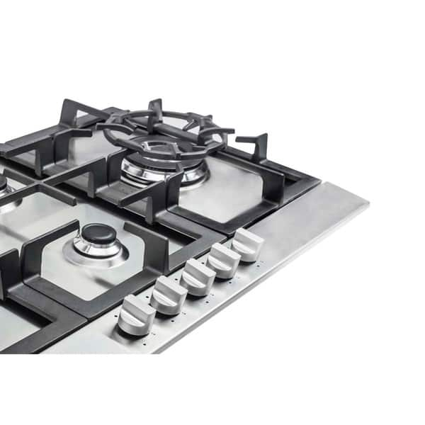 Shop Cosmo 850sltx E 30 Inch Stainless Steel Gas Cooktop 5 Sealed