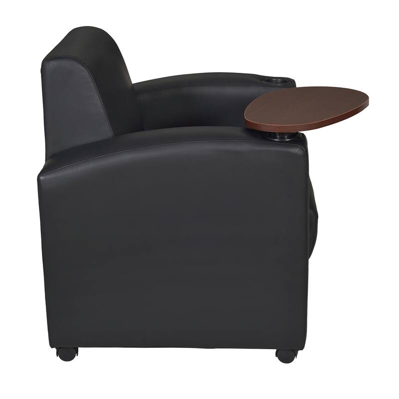 Nova Black/ JavaTablet Arm Chair (Set of 2)