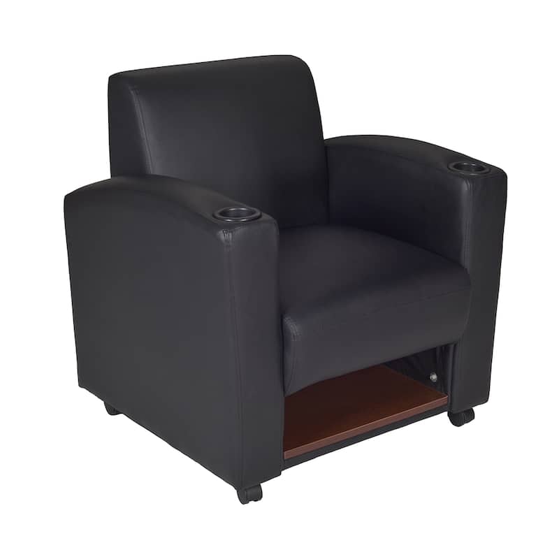 Nova Black/ JavaTablet Arm Chair (Set of 2)