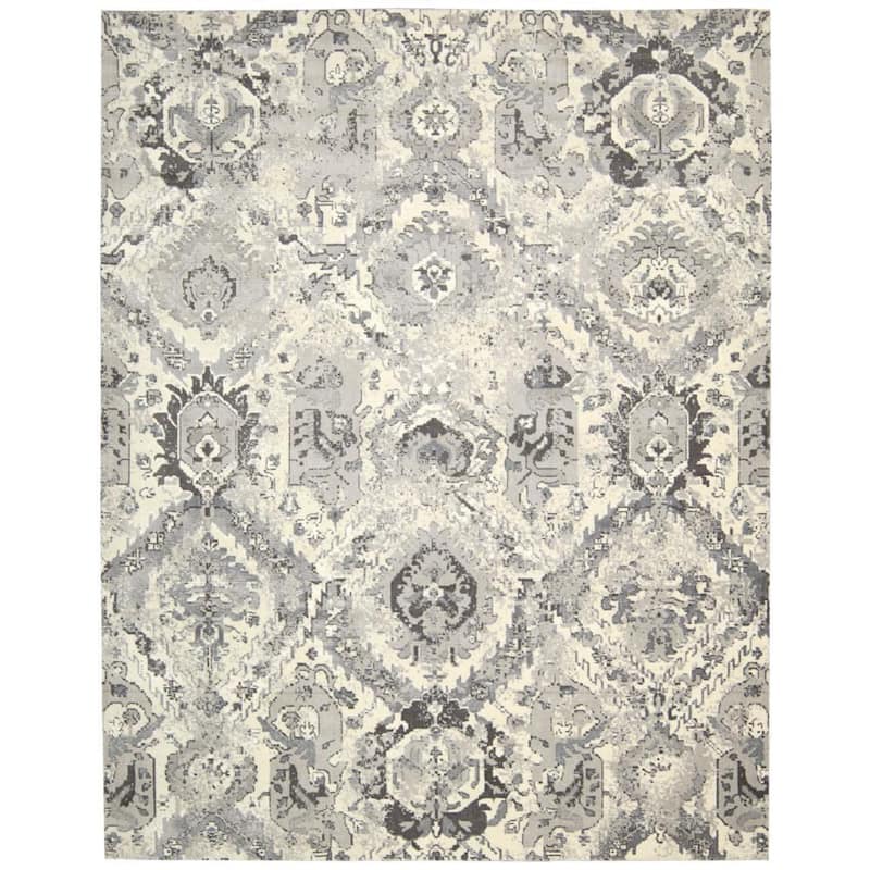 Nourison Twilight Area Rug - 5'6" x 8' - Ivory/Grey - Rectangle