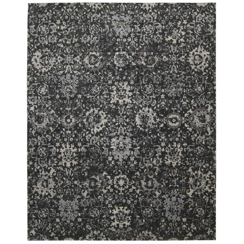 Nourison Twilight Area Rug - 7' 9" x 9' 9" - Black/Grey - Rectangle