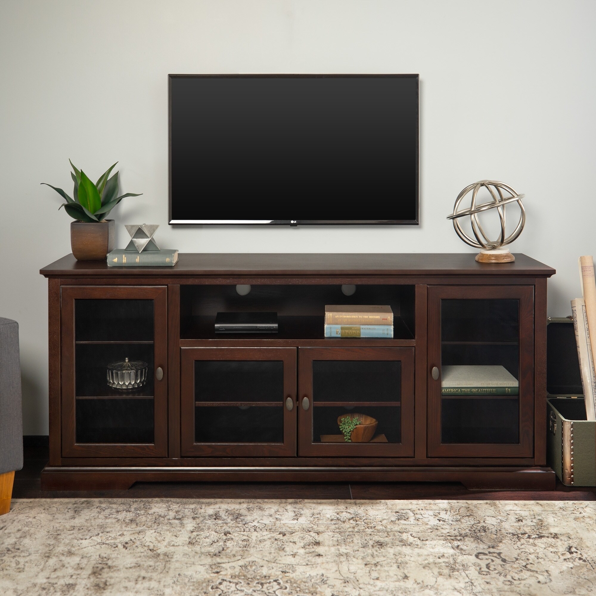 Buy Over 60 Inches Glass Doors Tv Stands Online At Overstock
