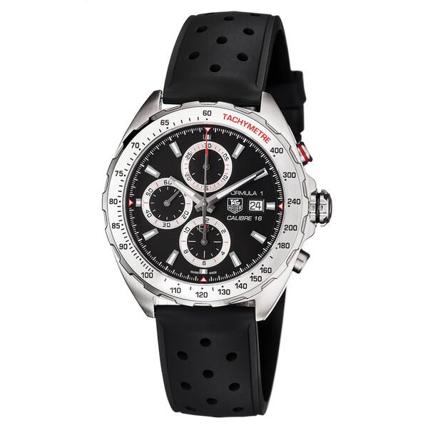 Shop Tag Heuer Men S Caz2010 Ft8024 Formula 1 Round Black Rubber Strap Watch Overstock 10309747