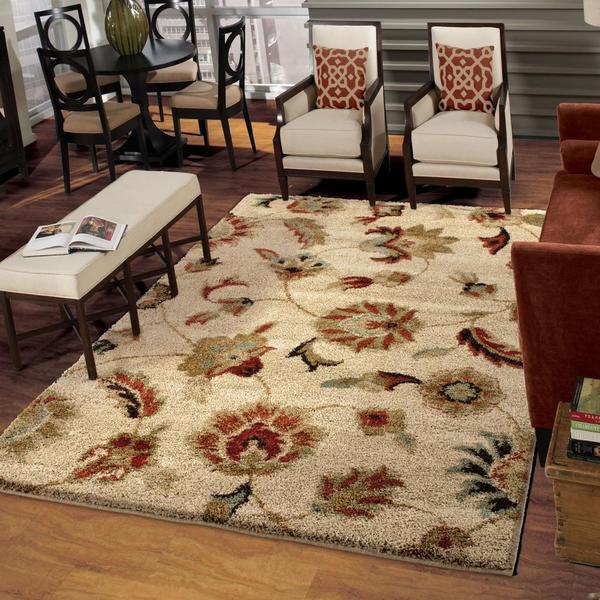 Euphoria Collection Irving Beige Olefin Area Rug (9 x 13