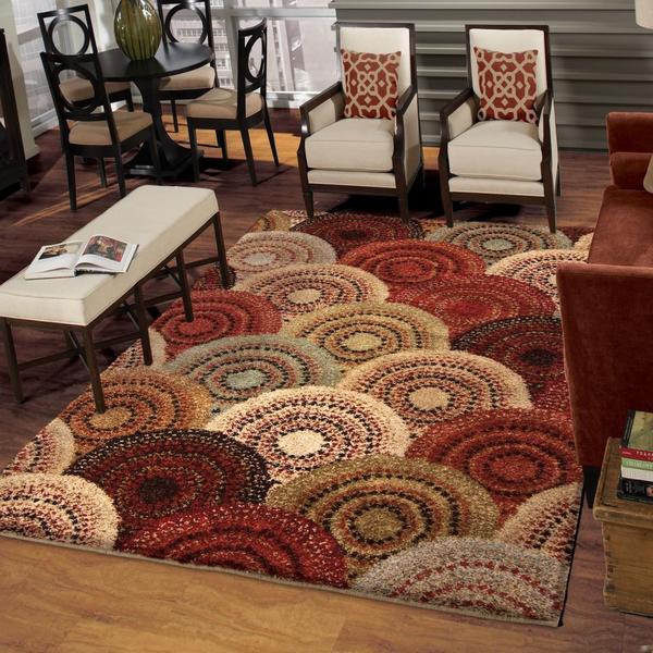 Carolina Weavers Grand Comfort Collection Pinochle Multi Shag Area Rug (9' x 13') - 9' x 13'