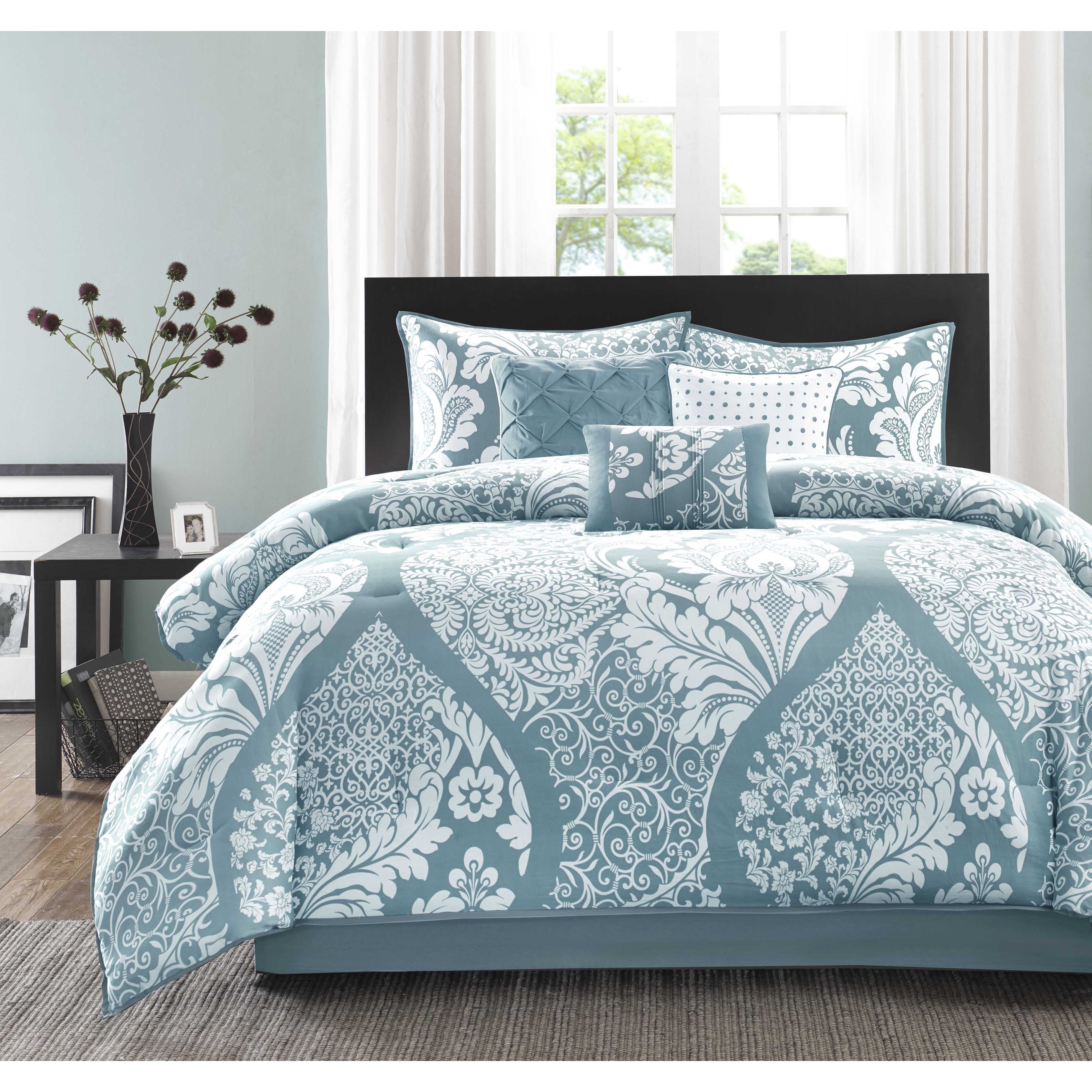 Madison Park Franchesca 7 Piece Cotton Printed Comforter Set