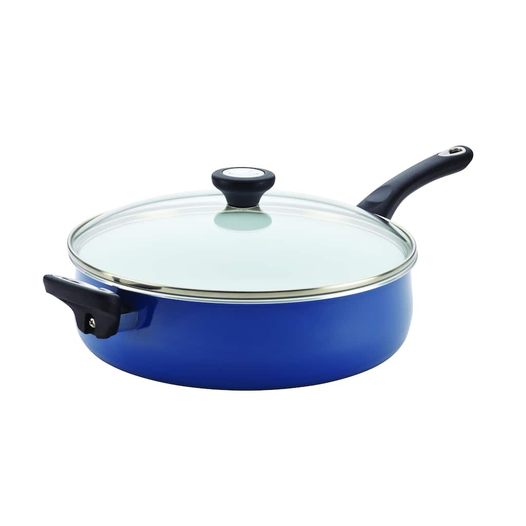 Farberware® PURECOOK(tm) Ceramic Nonstick Cookware 5-Quart Covered Jumbo Cooker with Helper Handle