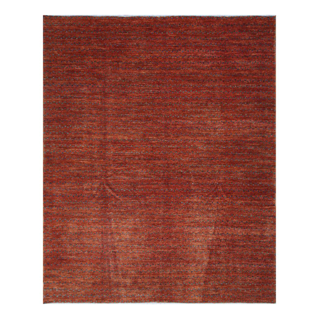 Handmade Herat Oriental Afghan Tribal Vegetable Dye Gabbeh Wool Rug (Afghanistan) - 8'1 x 9'11