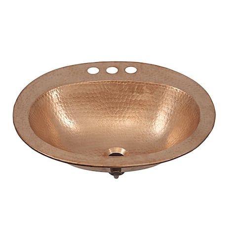 Sinkology Kelvin 20" Drop-In Hand-crafted Copper Unfinished Bath Sink - Gold