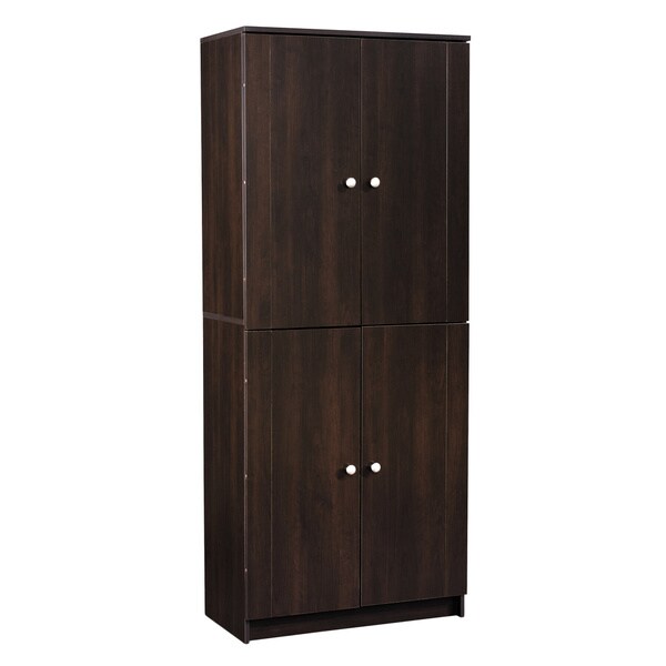 72 inch 5-Shelf Laminate 2 Door Storage Cabinet - Overstock Shopping ...