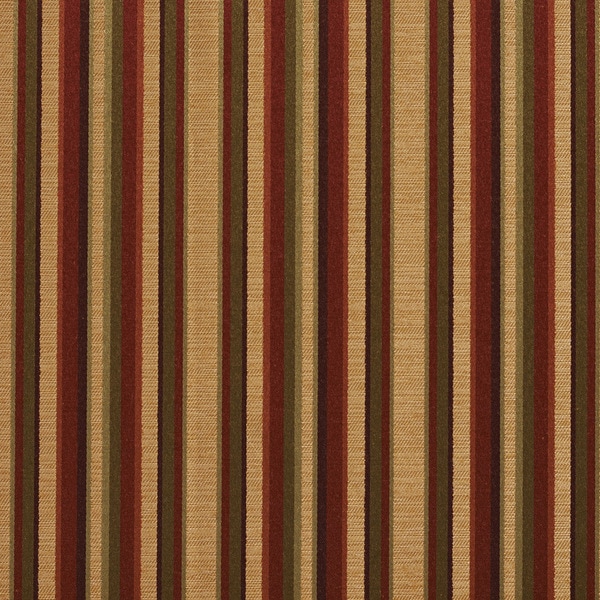 B0230b Burgundy Gold Green Shiny Striped Silk Look Upholstery Fabric