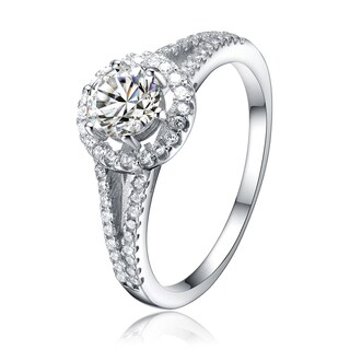 Shop Collette Z Sterling Silver Round-cut Cubic Zirconia Ring - On Sale ...
