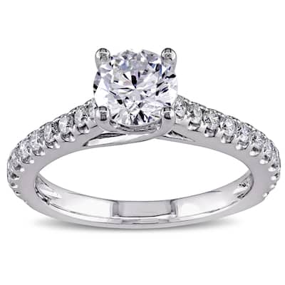 Miadora Signature Collection 14k White Gold 1 1/2ct TDW Diamond Engagement Ring - White G-H - White G-H