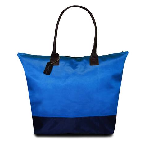 Peach Couture KYLIE Blue Two-tone Plage a Main Waterproof Handbag