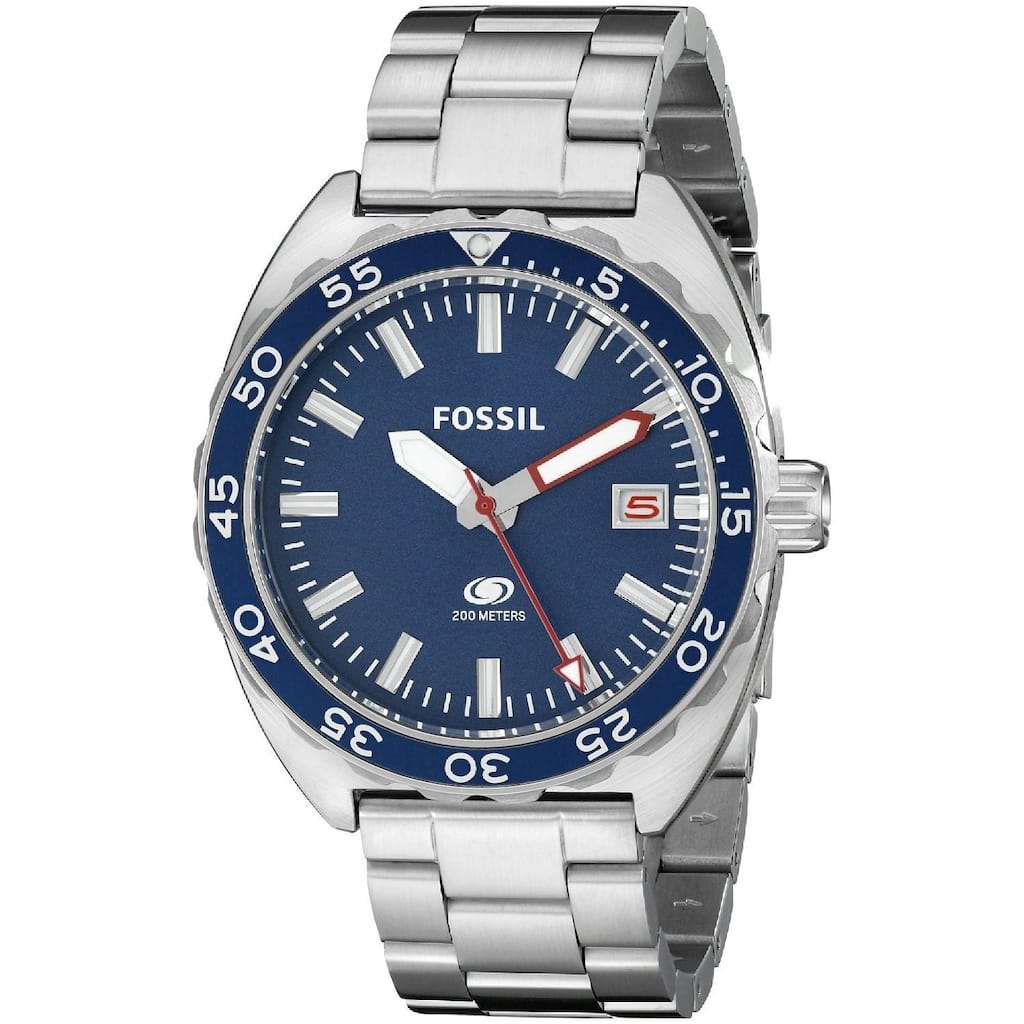 Fossil Men's Breaker Analog Display Analog Quartz Silver Watch FS5048