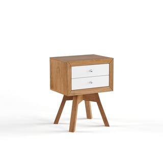 Warwick Walnut And White Two Tone Modern Nightstand. Opens flyout.