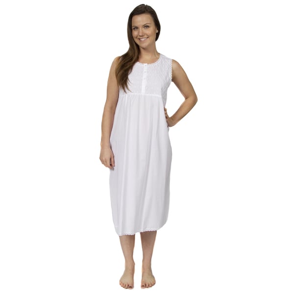 womens cotton sleeveless nightgown