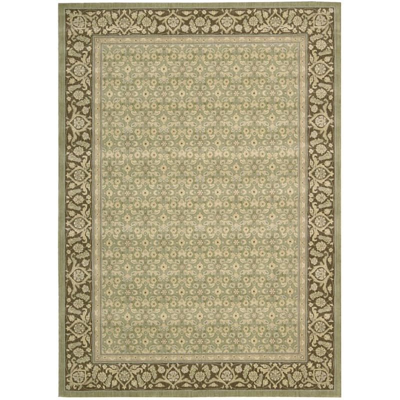 Nourison Persian Empire Traditional Floral Bordered Area Rug - 5'3" x 7'5" - Green - Runner/Rectangle